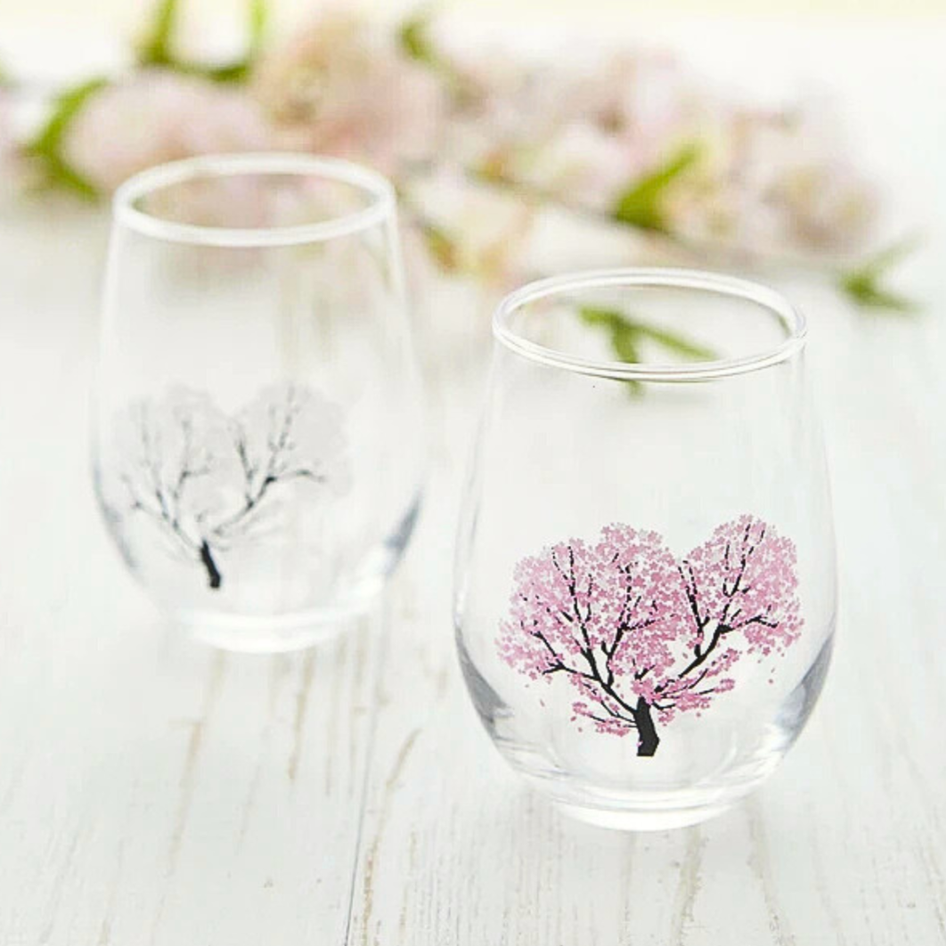 Colour Changing Sakura Glass Cup Set