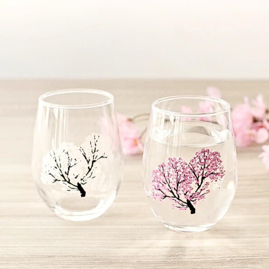 Colour Changing Sakura Glass Cup Set