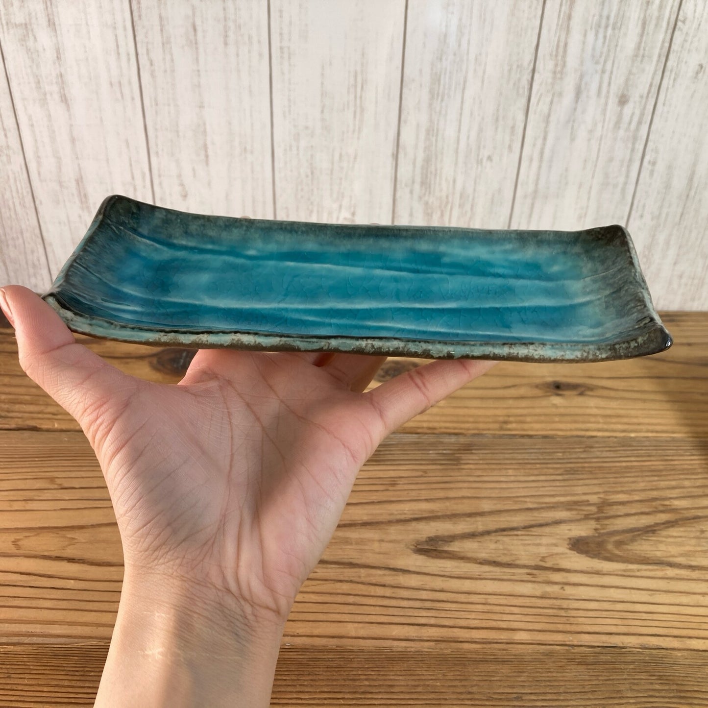 Turkish Blue Long Plate 20cm