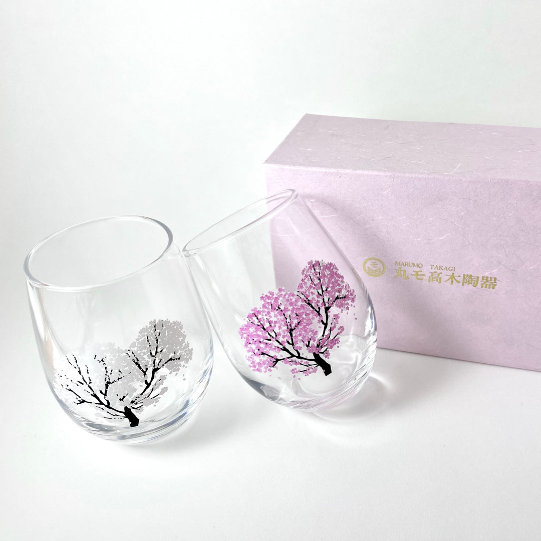 Colour Changing Sakura Glass Cup Set