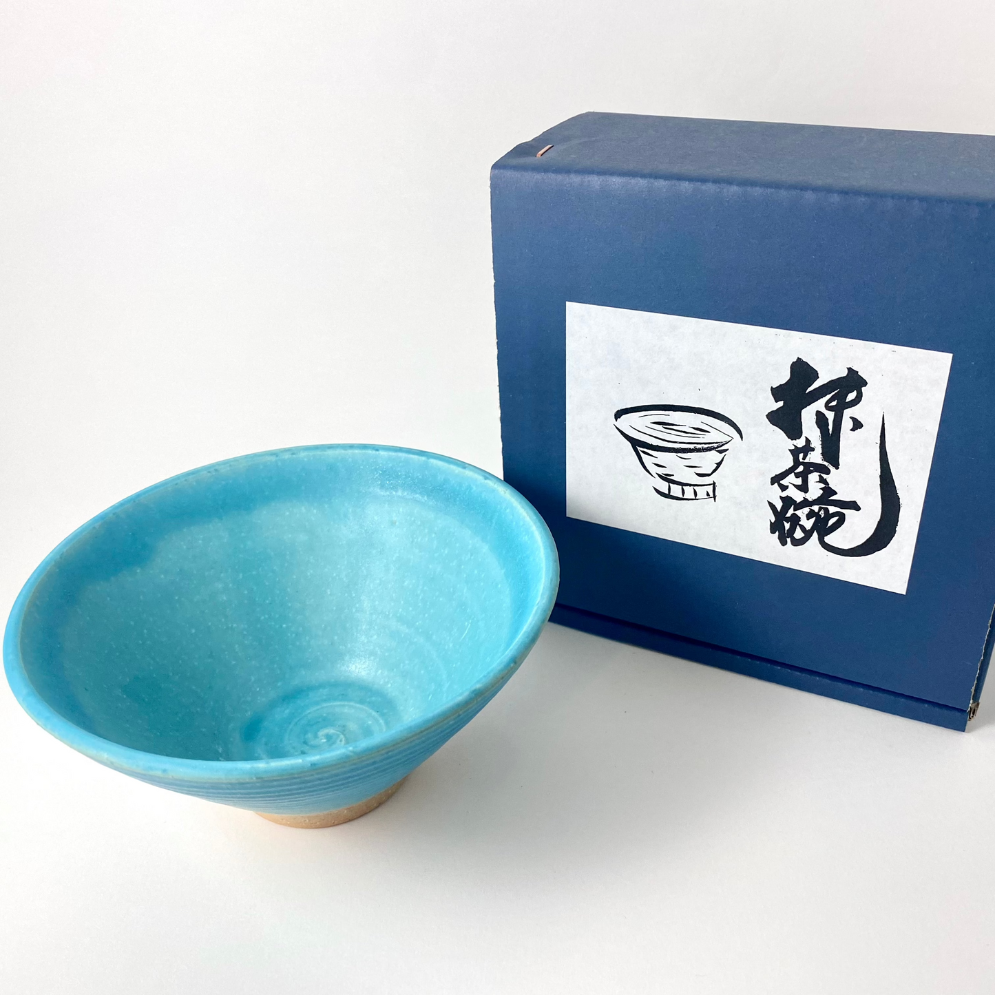 Matt Turkish Blue Matcha Bowl