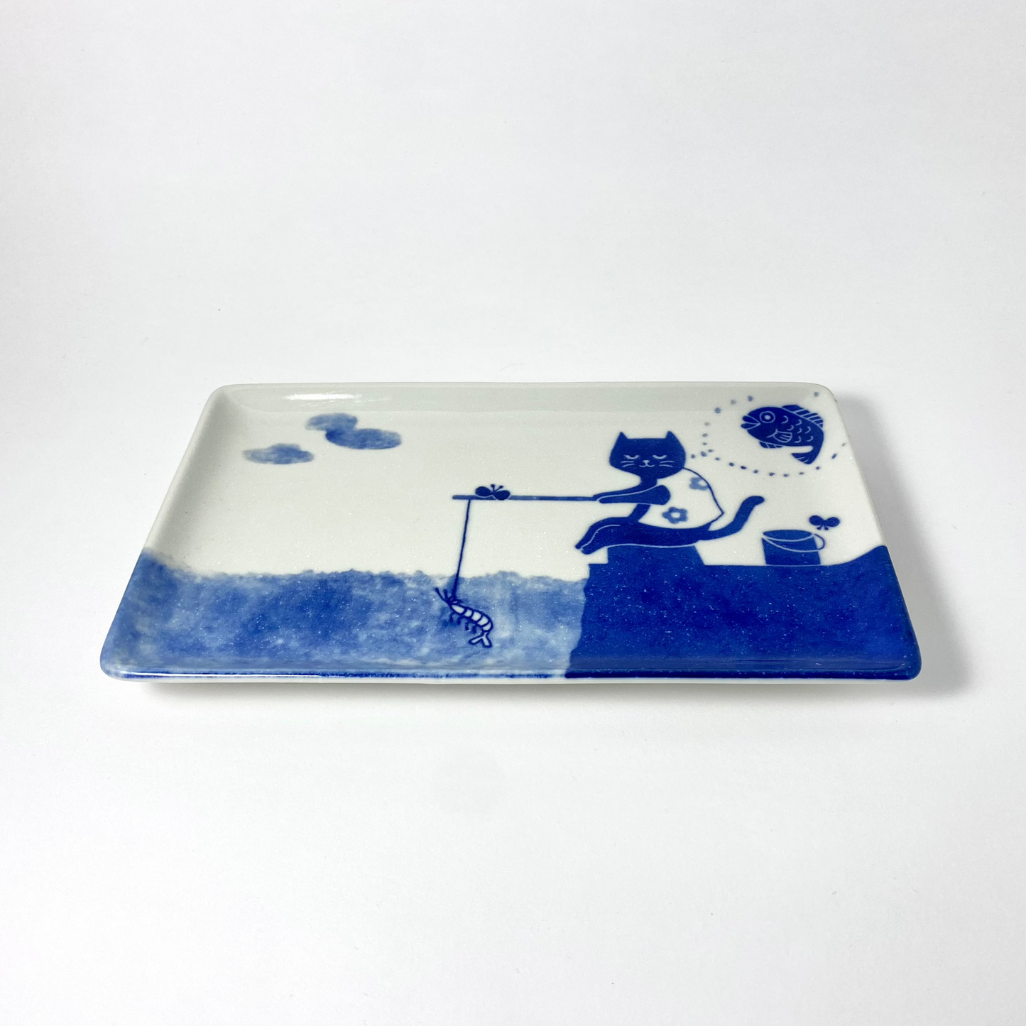 Neko, The Fisherman - Rectangular Small Plate