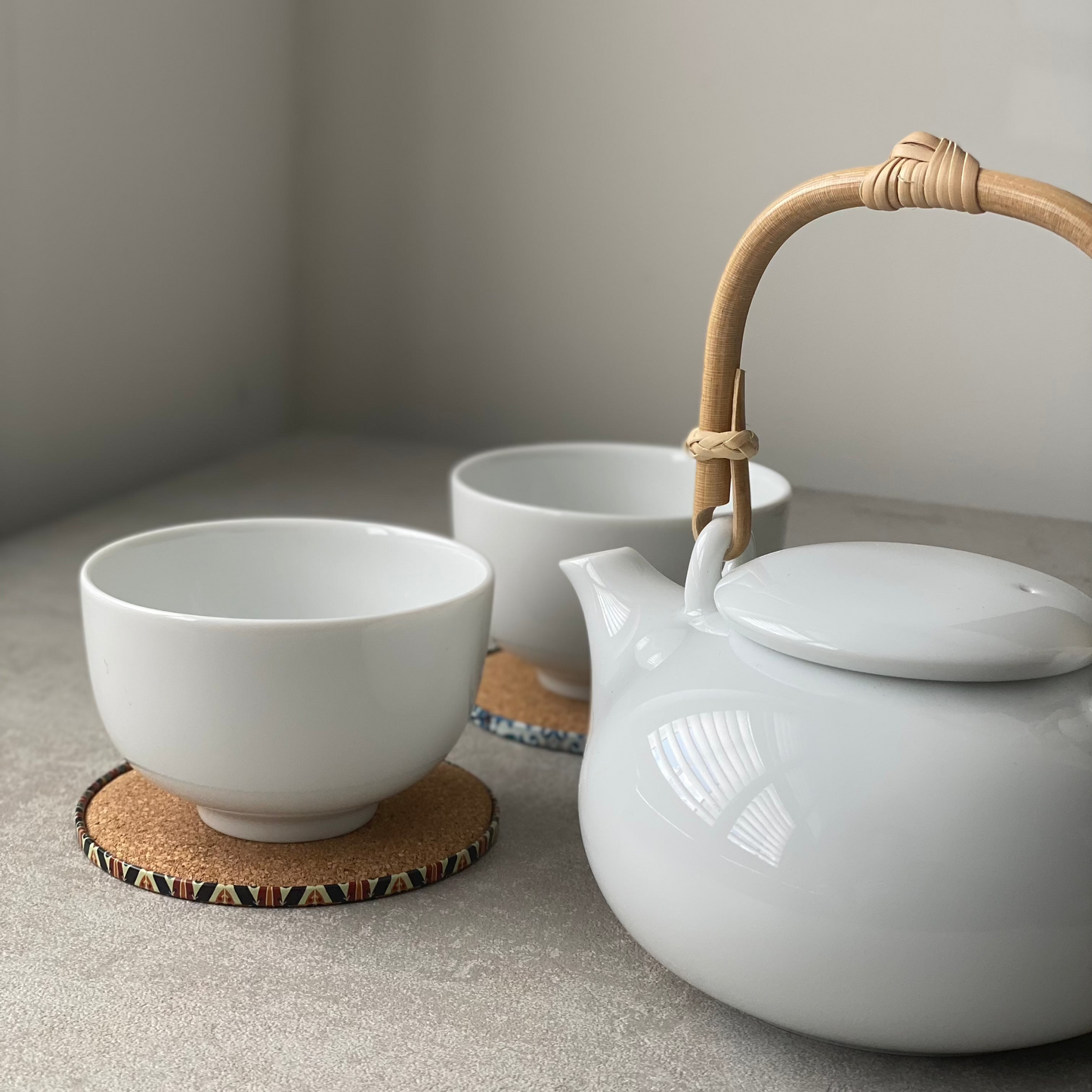 Miyama White Dobin Teapot
