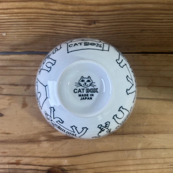 Mino ware Rice Bowl Cat Pottery
