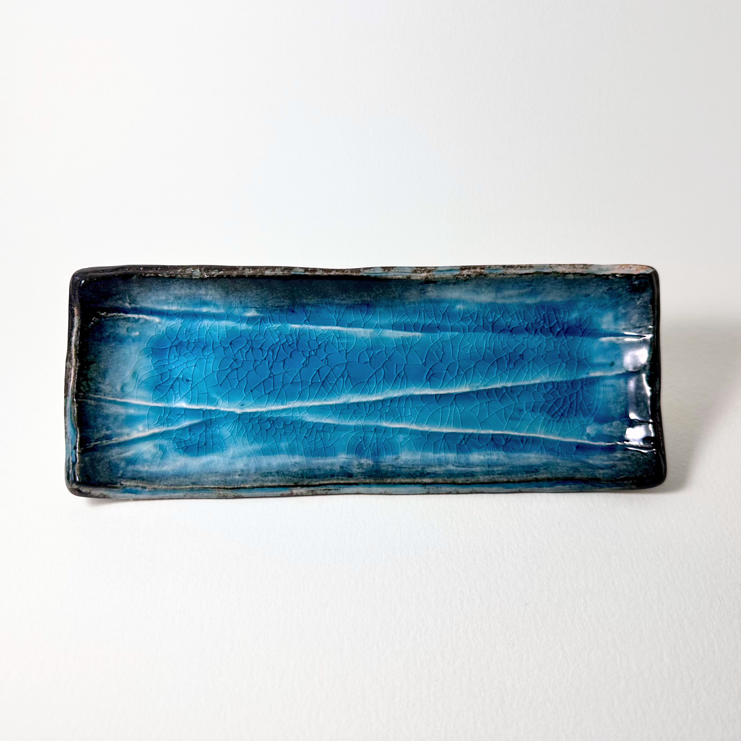 Turkish Blue Long Plate 20cm