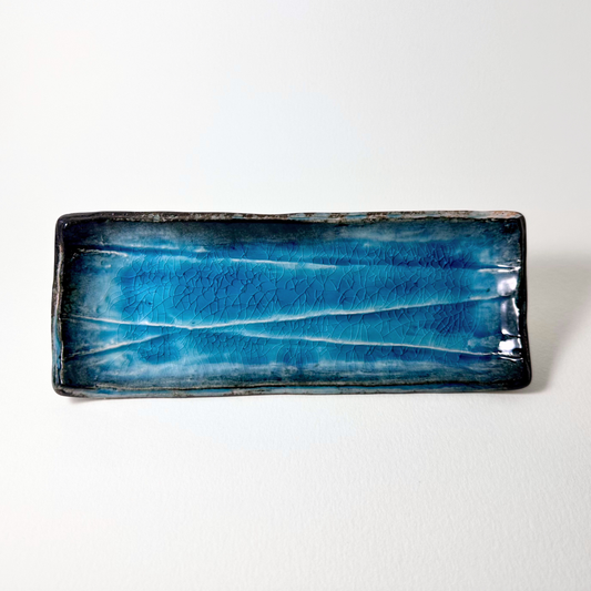 Turkish Blue Long Plate 20cm