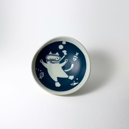 Diving Neko Small Bowl