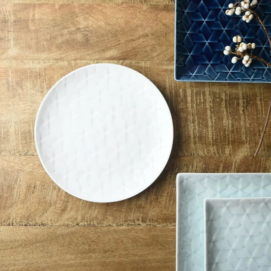 Hatago White Ajiro Plate