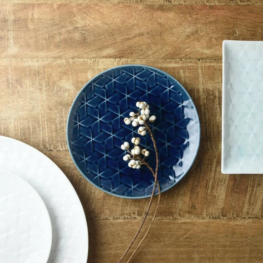 Hatago Ajiro Plate (Navy Blue)