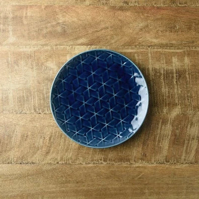 Hatago Ajiro Plate (Navy Blue)