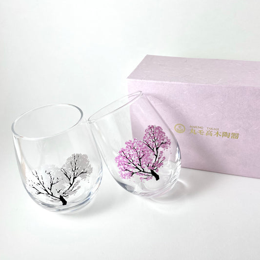 Colour Changing Sakura Glass Cup Set