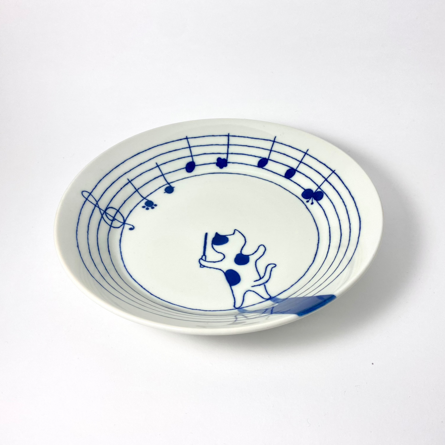 Neko, The Music Conductor - Mino ware Plate