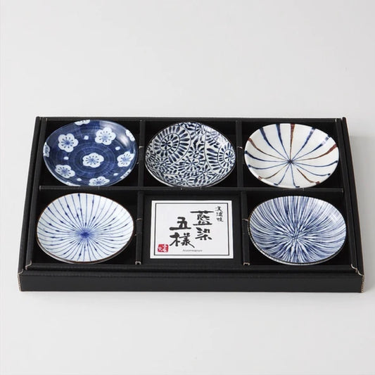 Indigo Dye Sauce Dish Gift Set
